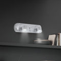 LED vegglampe Terya med bevegelsessensor sølv batteri forfra