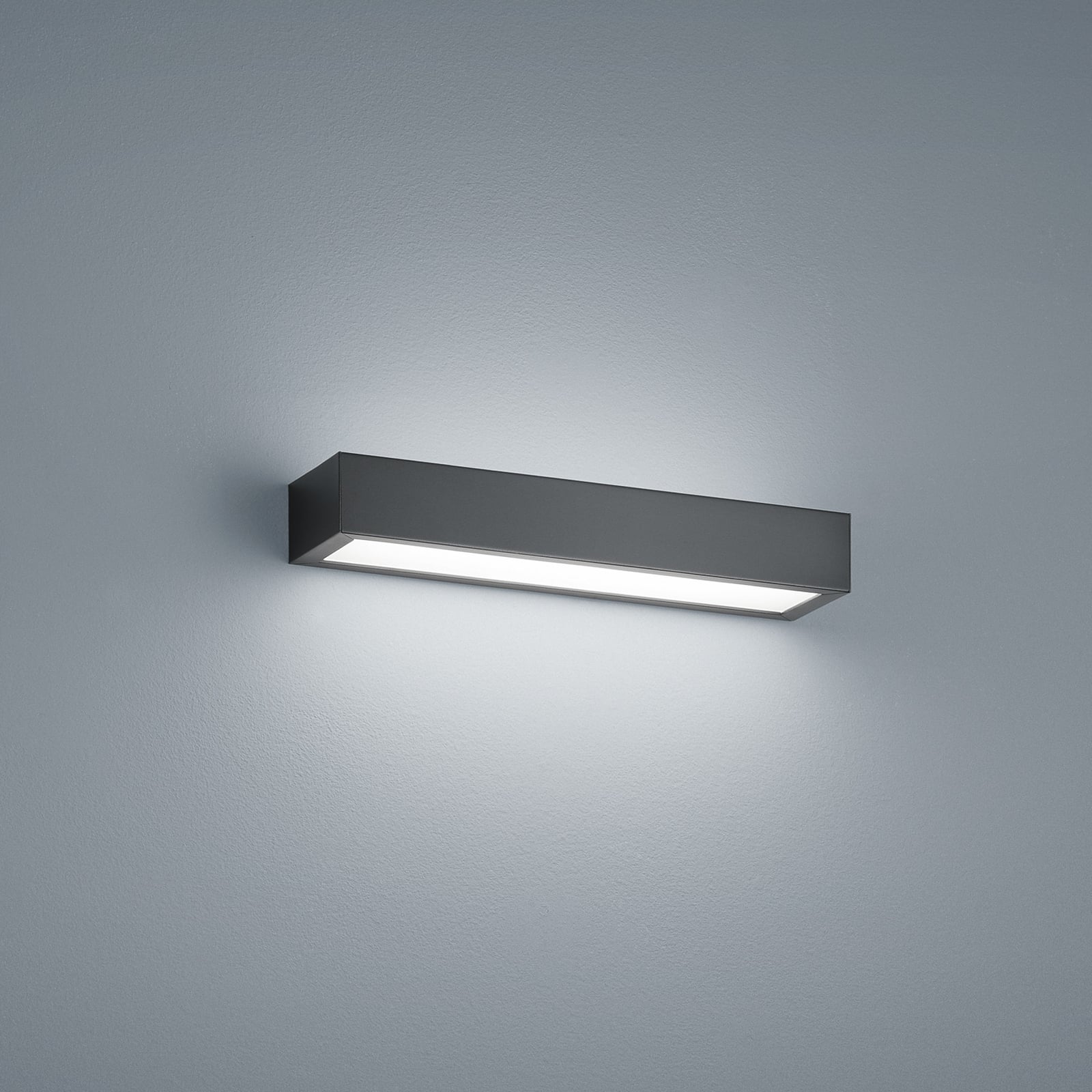 LED-vegglampe Theia matt svart 30 cm IP44 forfra