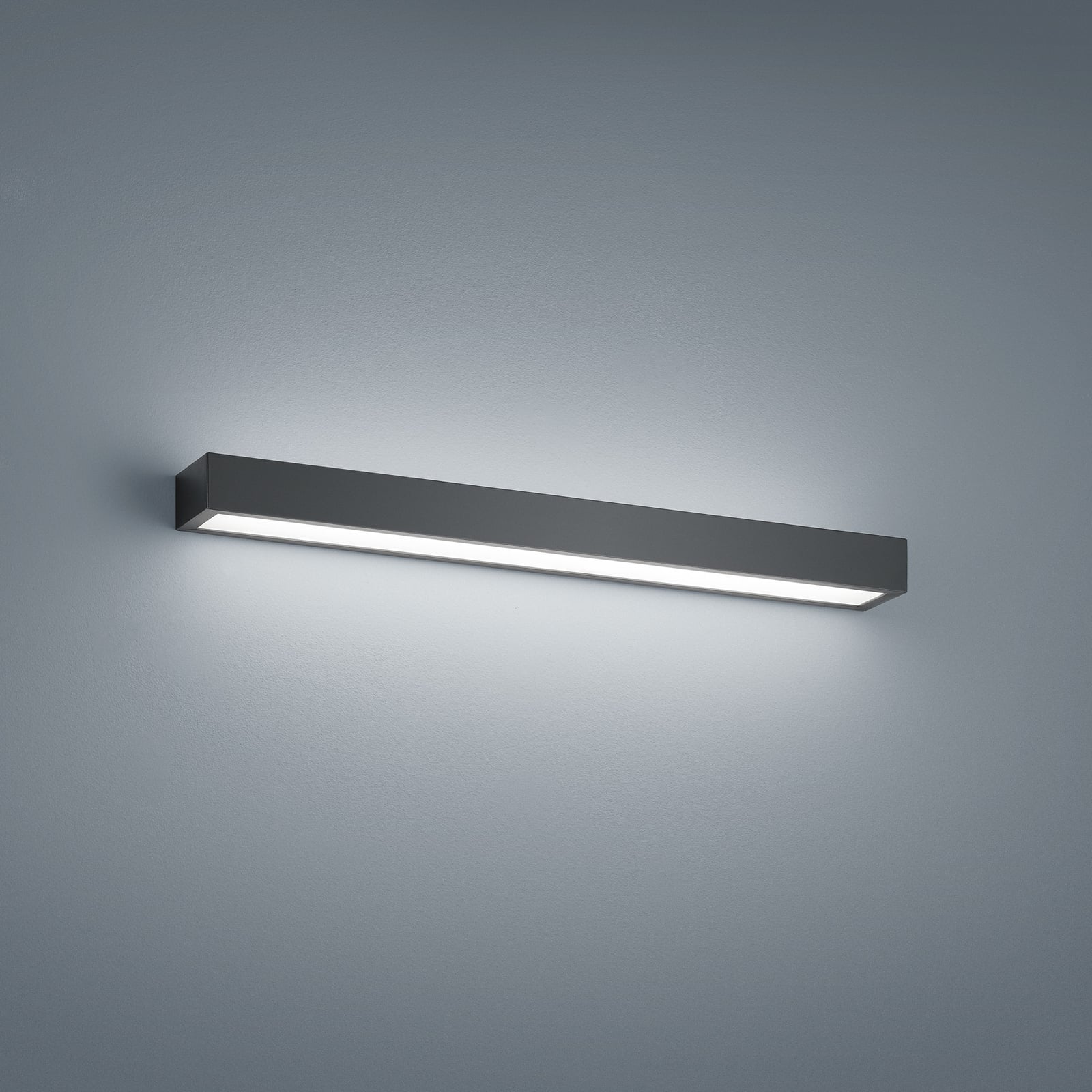 LED vegglampe Theia matt svart 60 cm IP44 front
