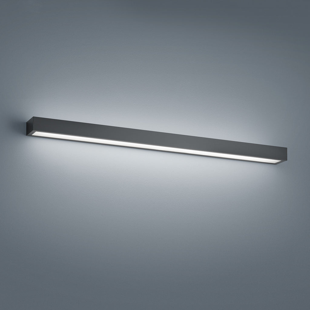 LED vegglampe Theia matt svart 90 cm IP44 25W forfra