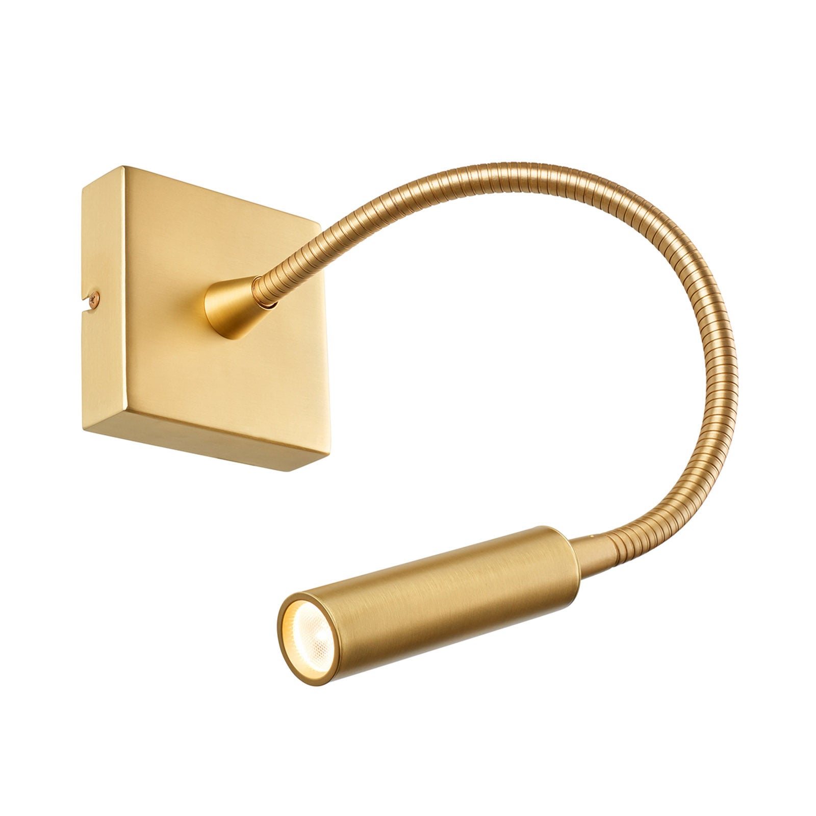 LED vegglampe Tip med fleksarm gull aluminium veggfeste
