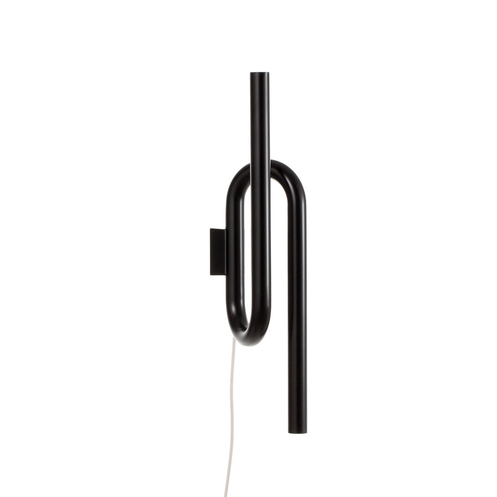 LED vegglampe Tobia opp og ned svart 40 cm med bryter detalj