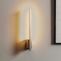 LED vegglampe Tolu dimbar matt nikkel 45 cm varmhvit forfra