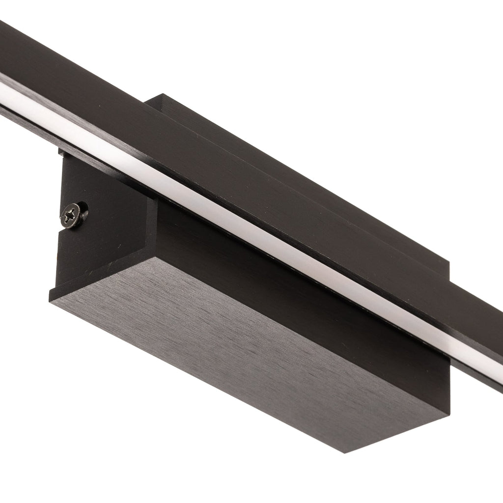 LED vegglampe Tolu svart dimbar 45 cm 8,4W varmhvit lys i rom