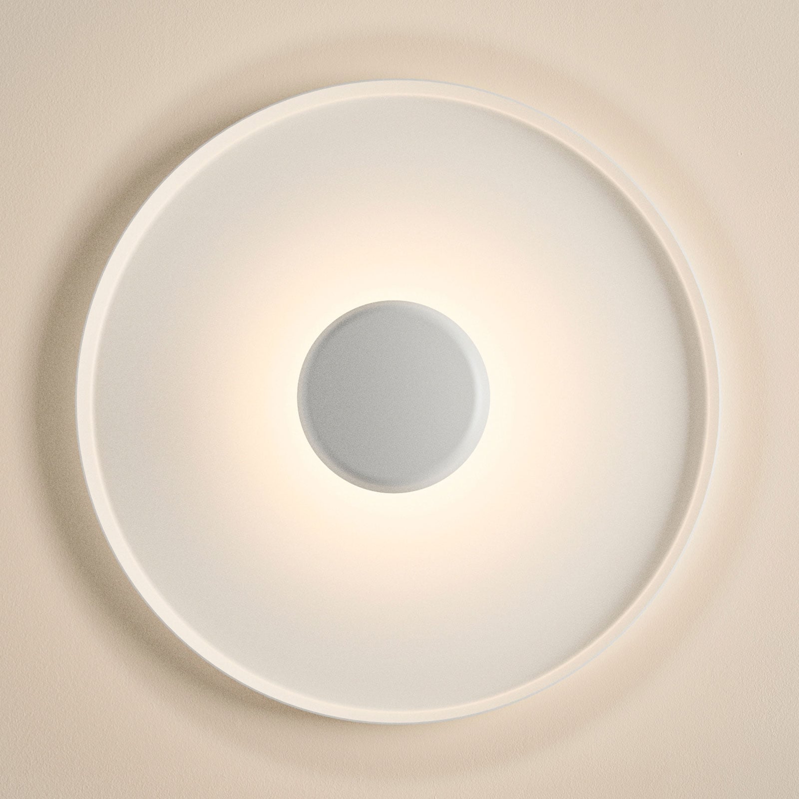 LED vegglampe Top Ø60 cm hvit dimbar 2700K forfra