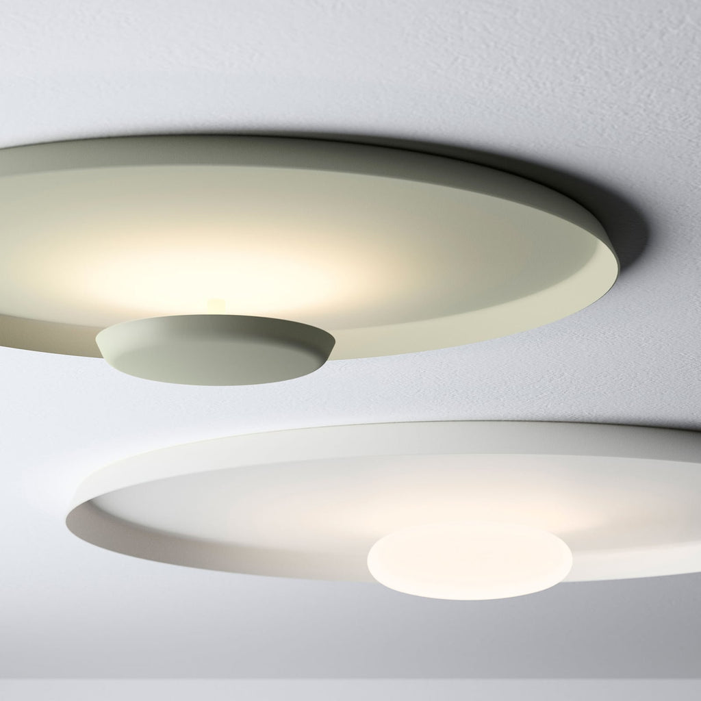 Montert LED vegglampe Top Ø60 cm hvit dimbar 2700K i rom