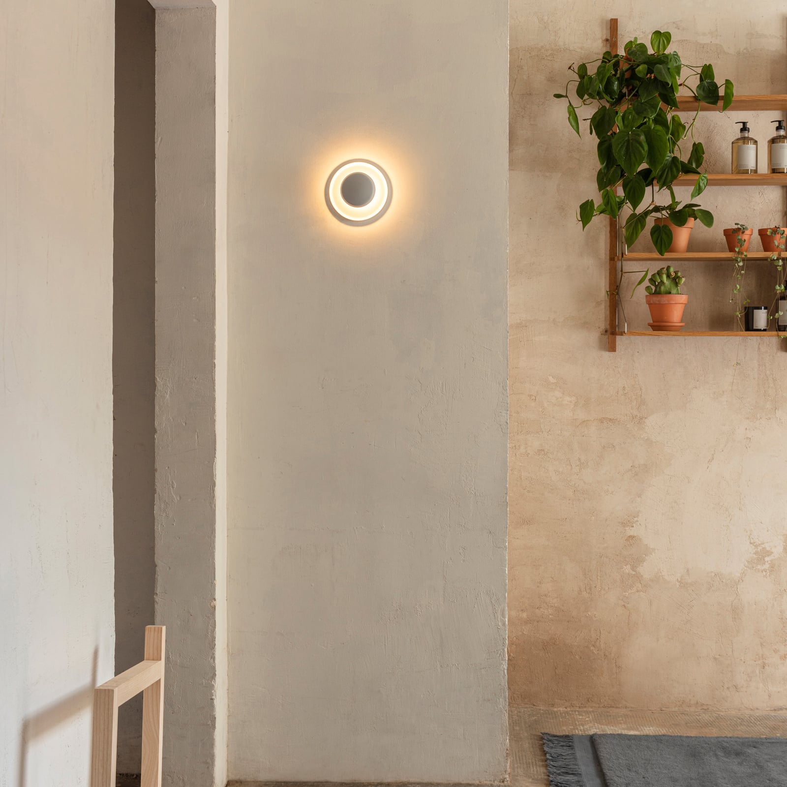 LED vegglampe Top Ø17 cm hvit 2700K bakside