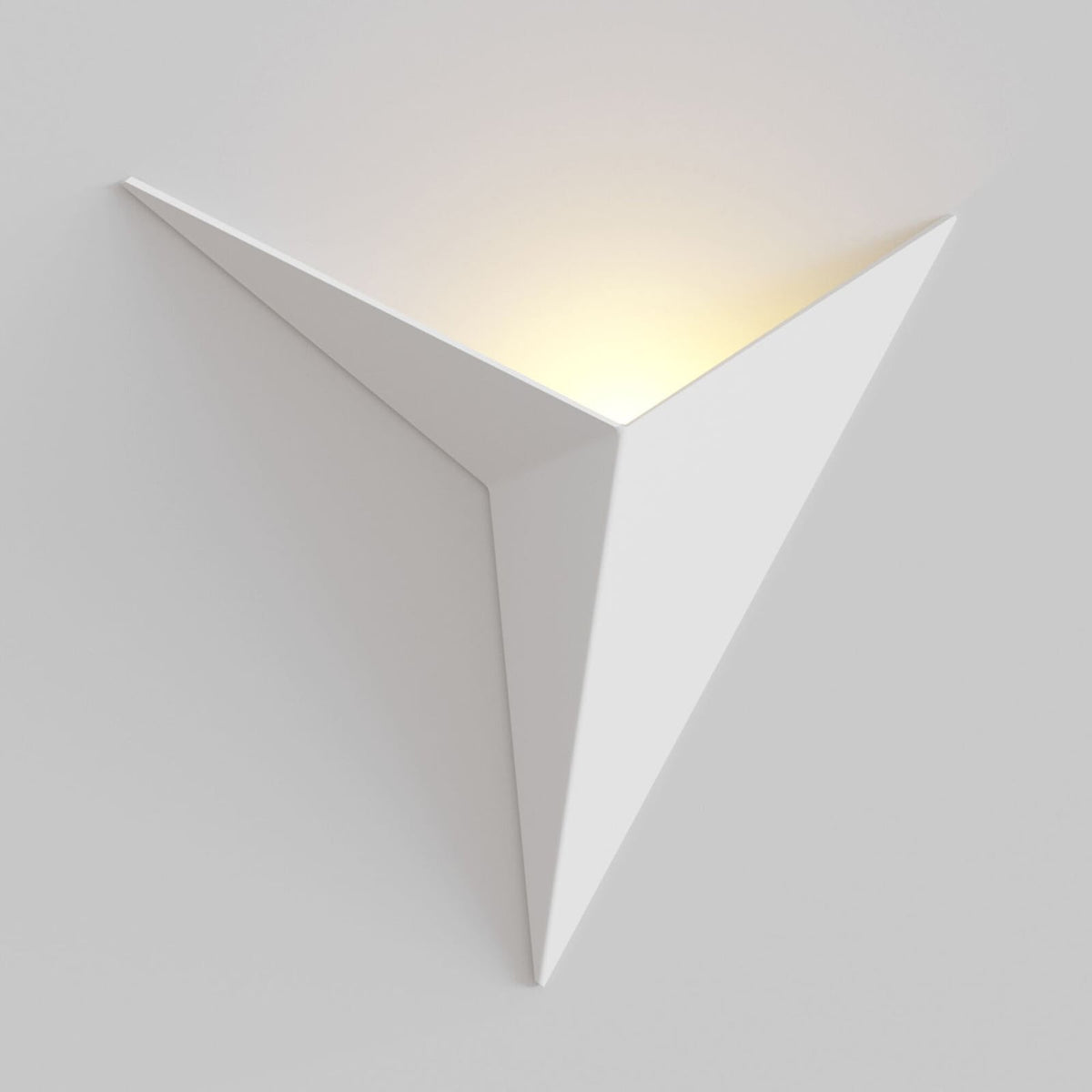 LED vegglampe Trame hvit metall/glass 3W varmhvit forfra