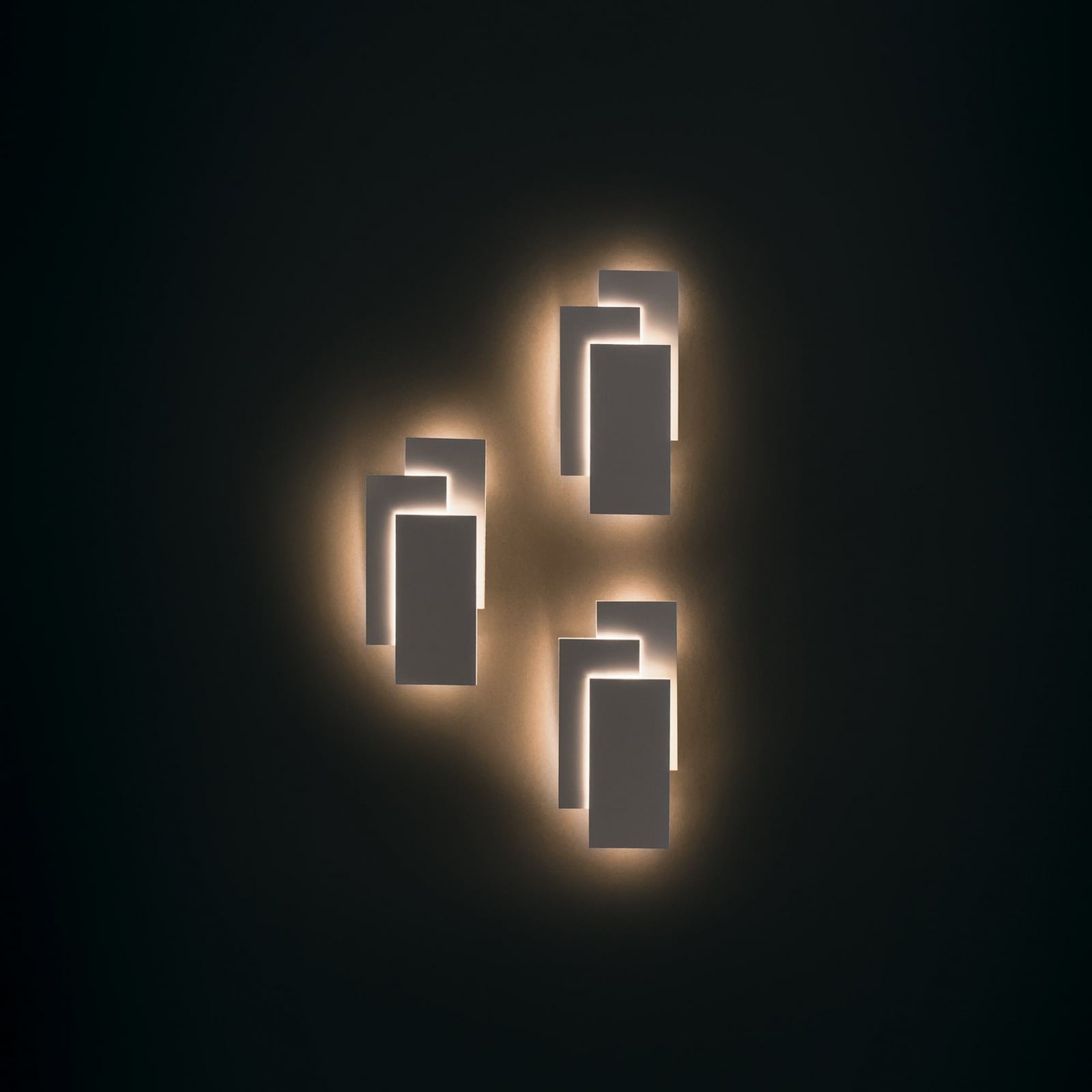 LED vegglampe Trame rektangulær hvit metall 12W installasjon