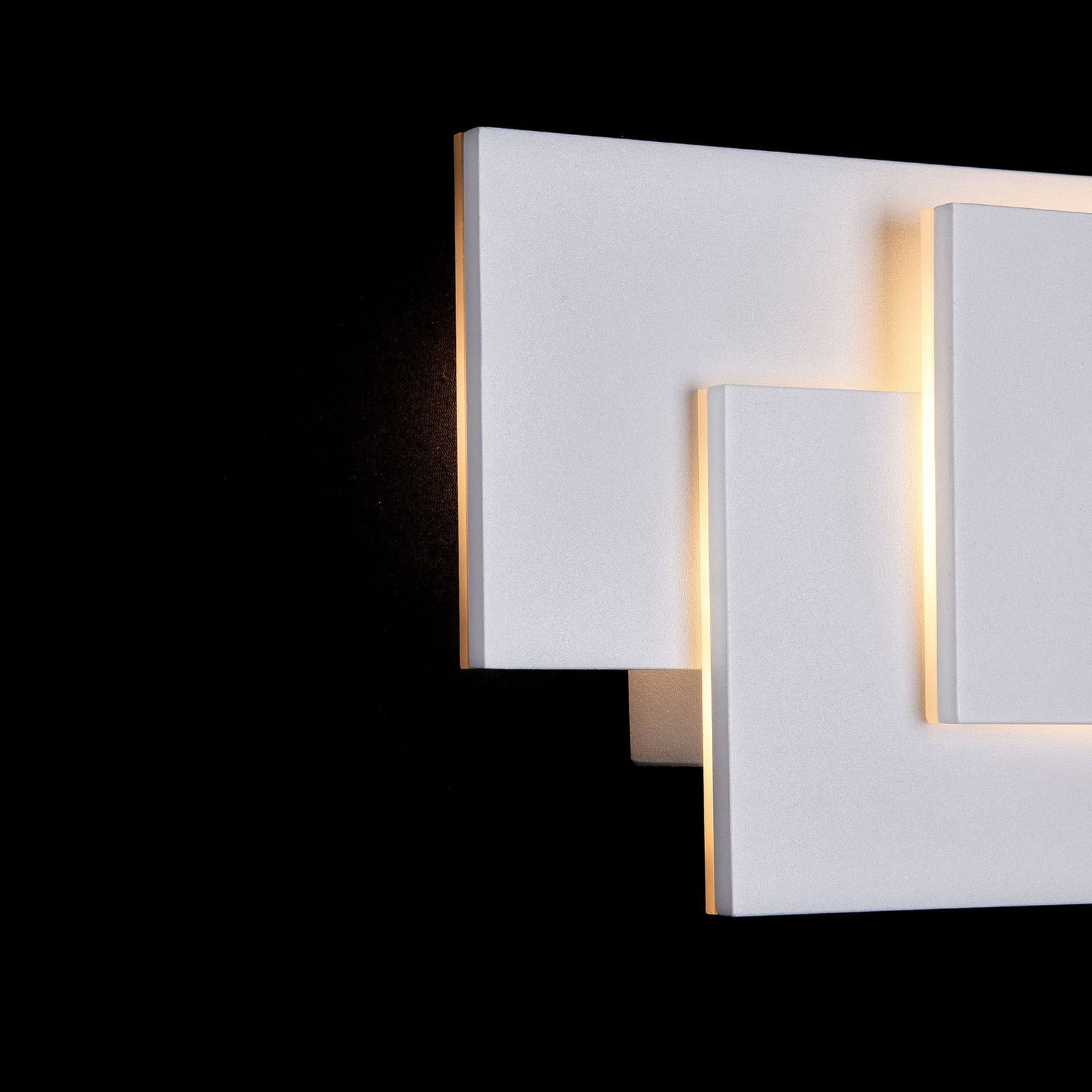 LED vegglampe Trame rektangulær hvit metall 12W nærbilde metall