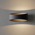 LED vegglampe Trame oval opp og ned svart 5W forfra