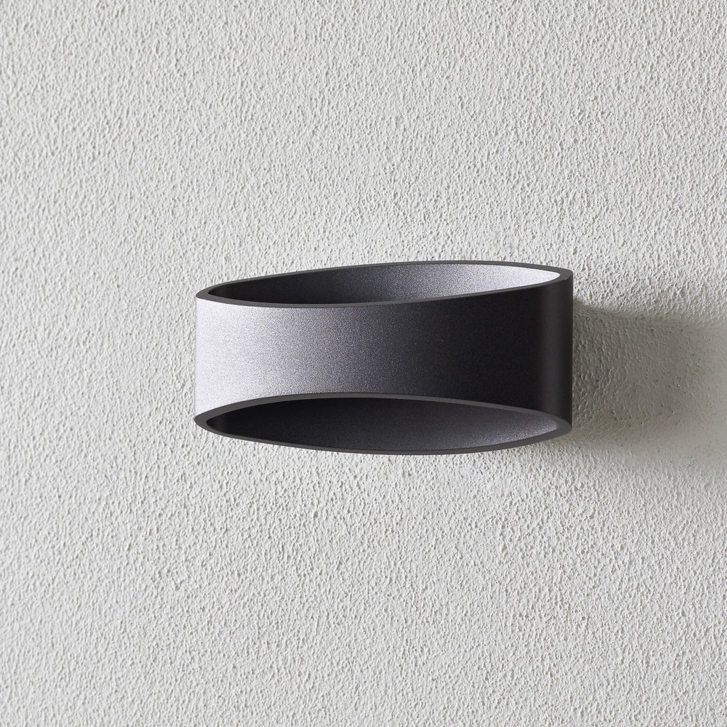 LED vegglampe Trame oval opp og ned svart 5W bakside