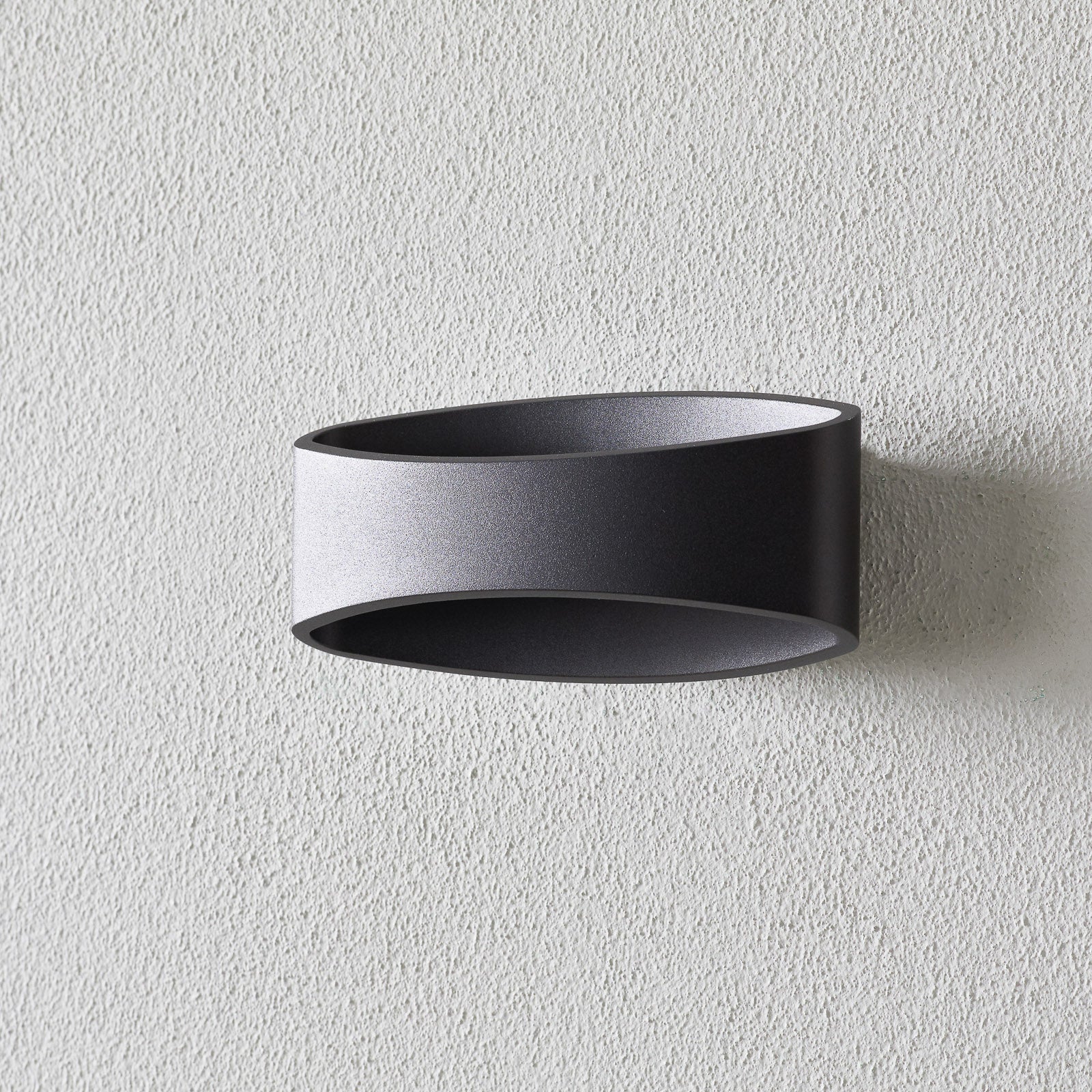 LED vegglampe Trame oval opp og ned svart 5W bakside