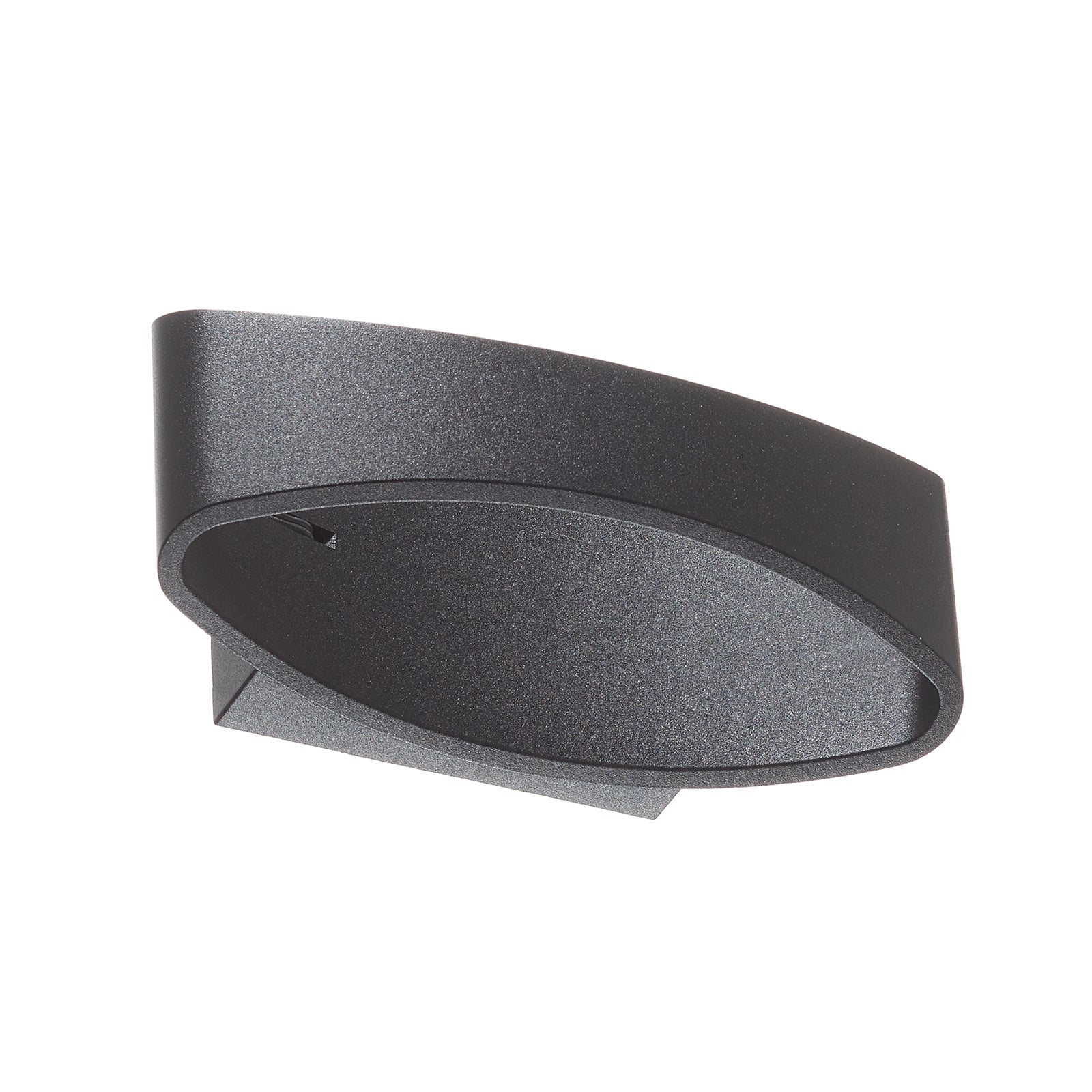 LED vegglampe Trame oval opp og ned svart 5W detalj