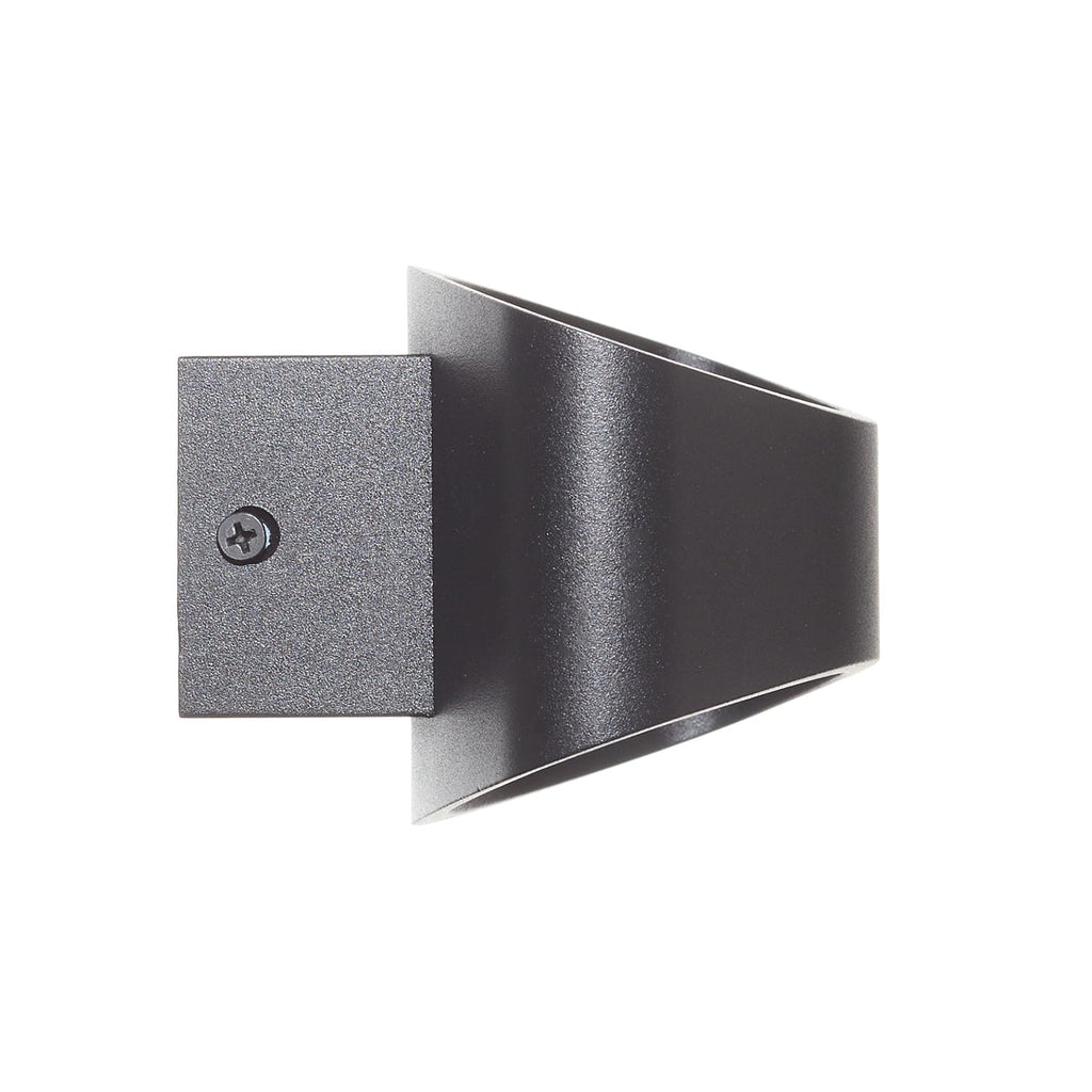 LED vegglampe Trame oval opp og ned svart 5W montert