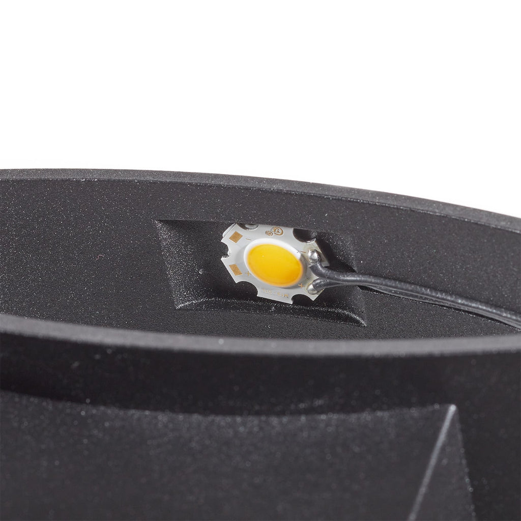 LED vegglampe Trame oval opp og ned svart 5W lysmønster