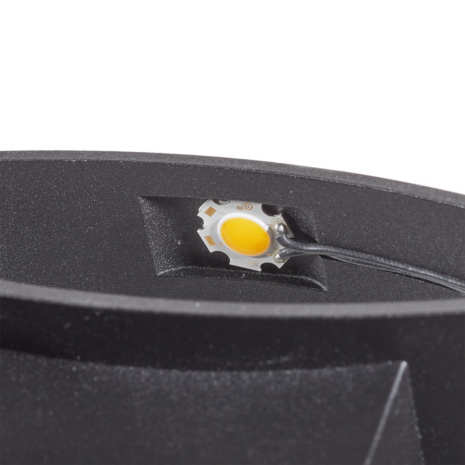 LED vegglampe Trame oval opp og ned svart 5W lysmønster