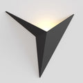 LED vegglampe Trame svart metall og glass forfra