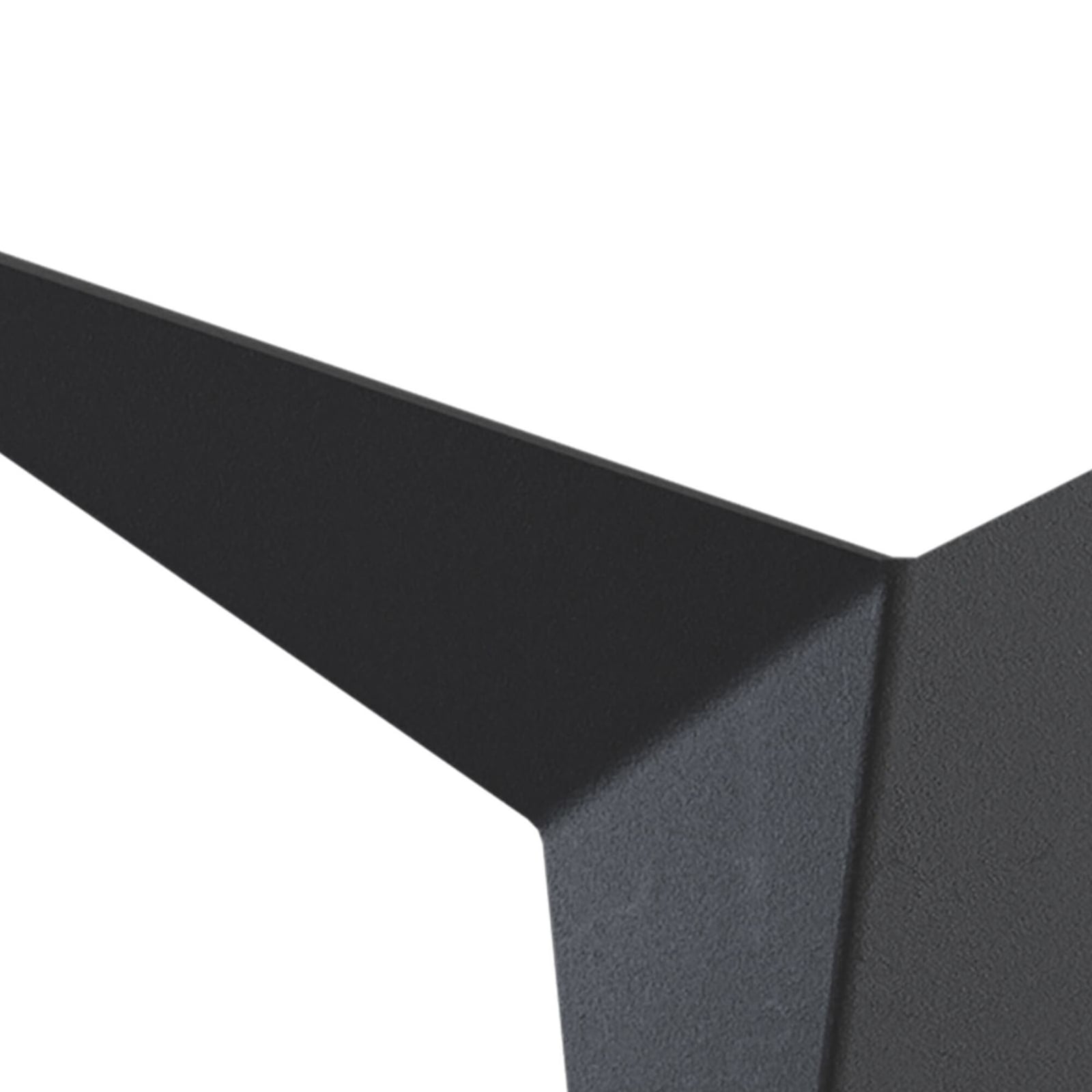 Nærbilde av LED vegglampe Trame svart metall og glass
