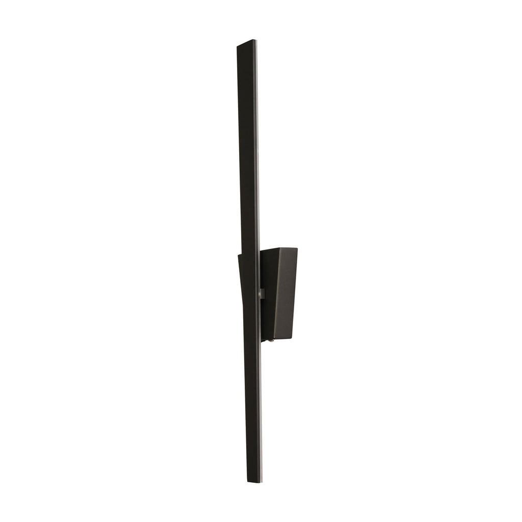 LED vegglampe Trevor med bryter svart metall 62 cm bakside