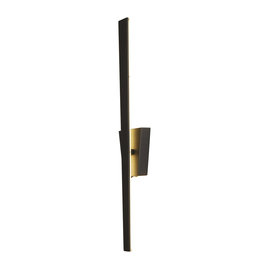 LED vegglampe Trevor med bryter svart metall 62 cm detalj av bryter