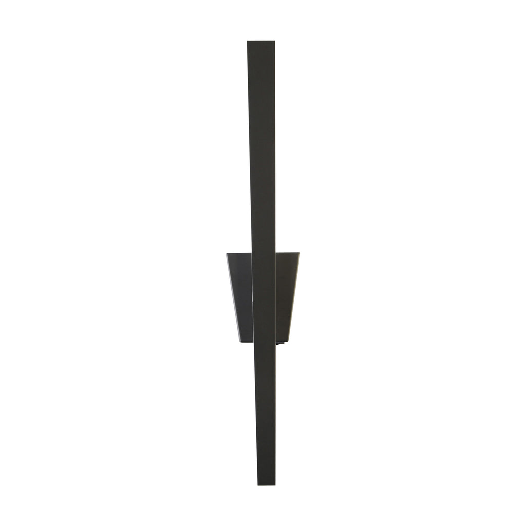 LED vegglampe Trevor med bryter svart metall 62 cm montert på vegg