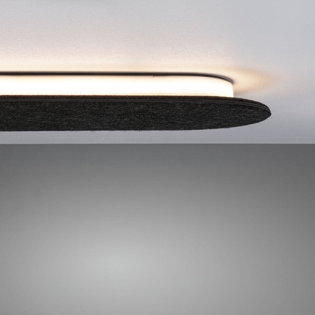 LED vegglampe Tulga filt antrasitt nærbilde av LED-modul