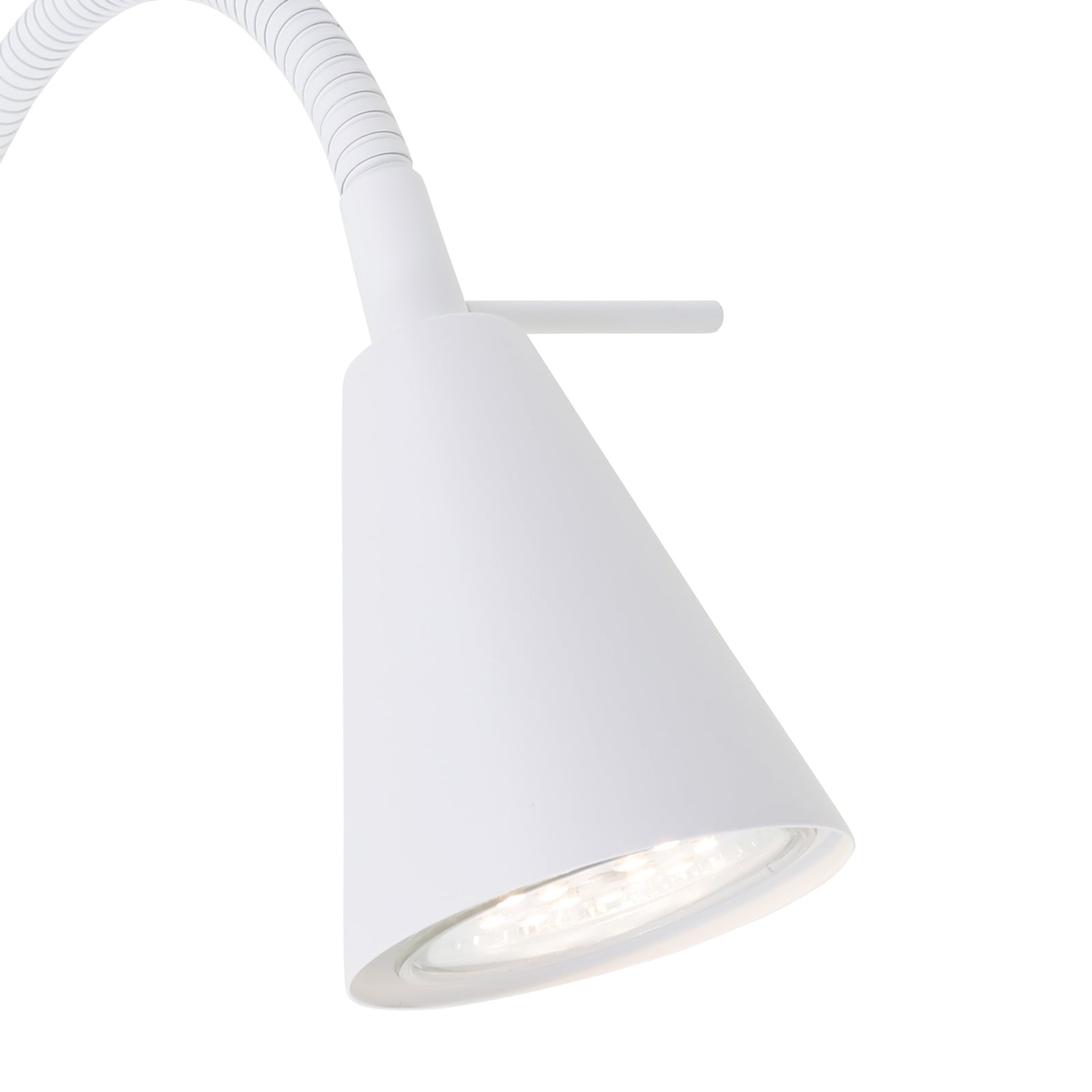 Montert LED vegglampe Tusa hvit med fleksarm 45 cm Briloner i stue