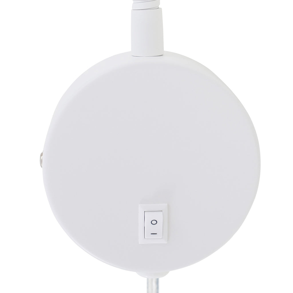 Nærbilde av GU10 lyspære i LED vegglampe Tusa hvit 45 cm Briloner