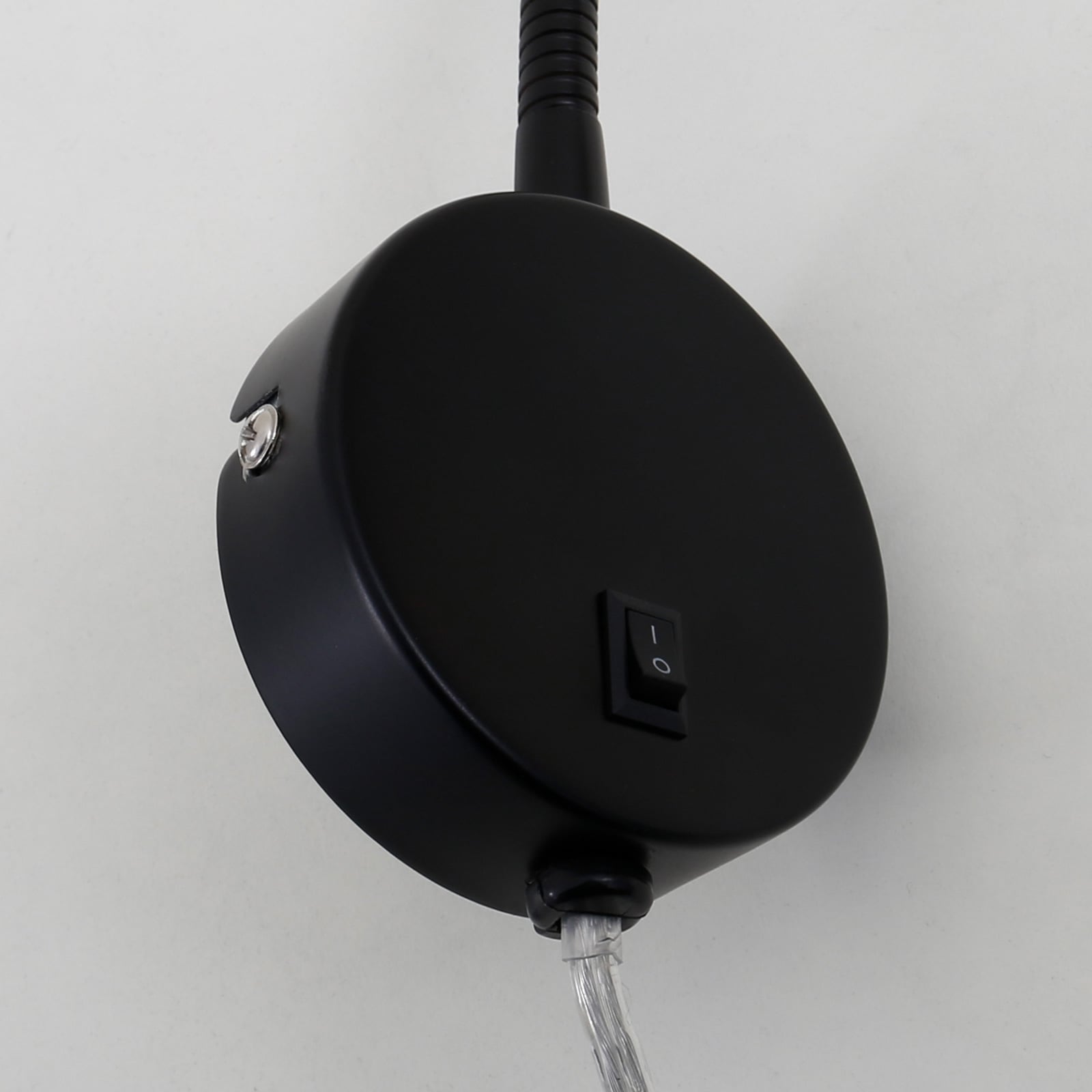 LED vegglampe Tusa svart med fleksarm 45 cm GU10 detaljarm