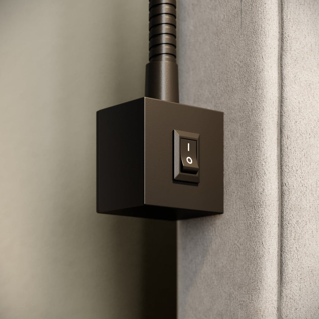 LED vegglampe Tuso med fleksarm svart metall sideprofil