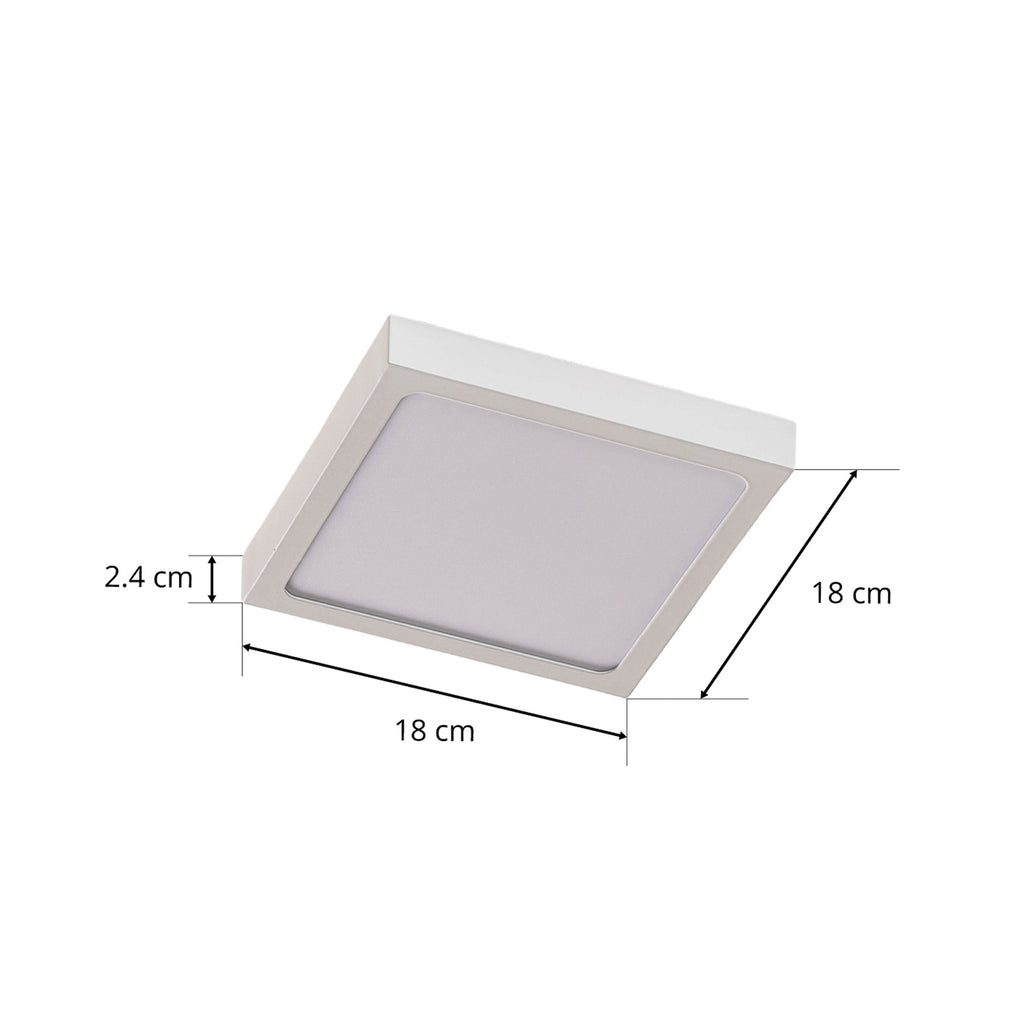 LED vegglampe Vika kvadratisk aluminium hvit lysfordeling
