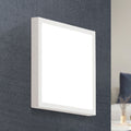 LED vegglampe Vika kvadratisk hvit aluminium 23x23 cm forfra