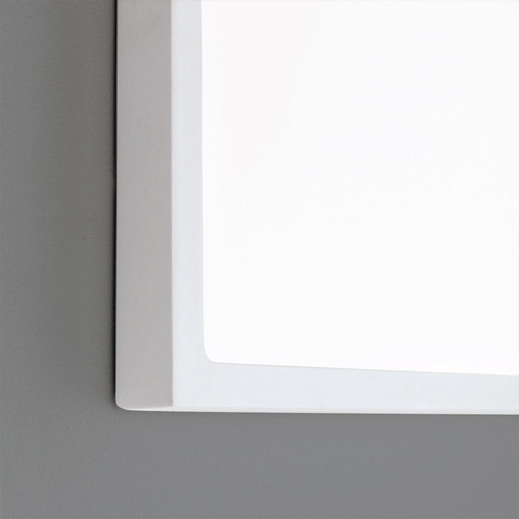 LED vegglampe Vika kvadratisk hvit aluminium 23x23 cm nærbilde av LED-diffusor