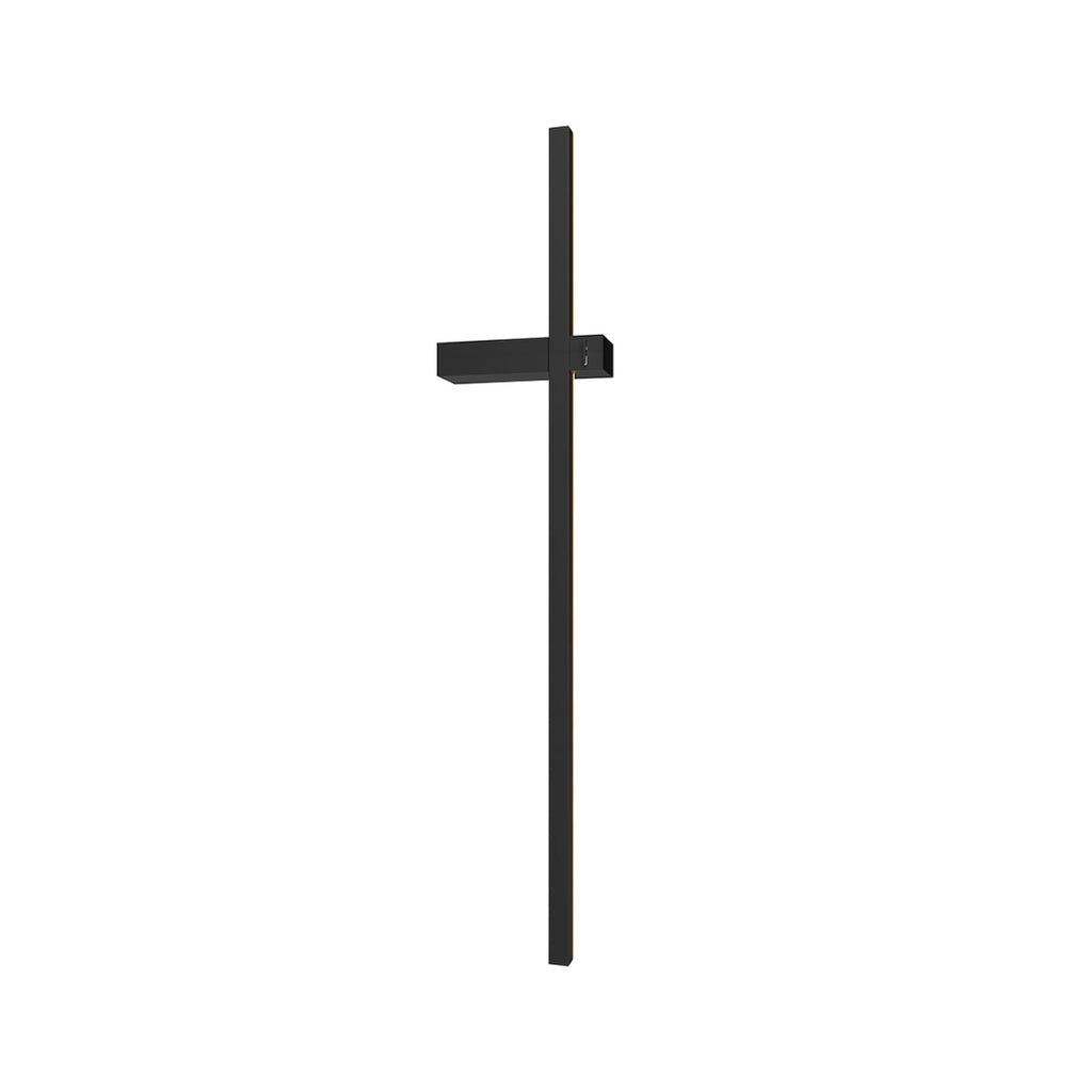 LED vegglampe Vision metall svart 60 cm varmhvit 8W forfra