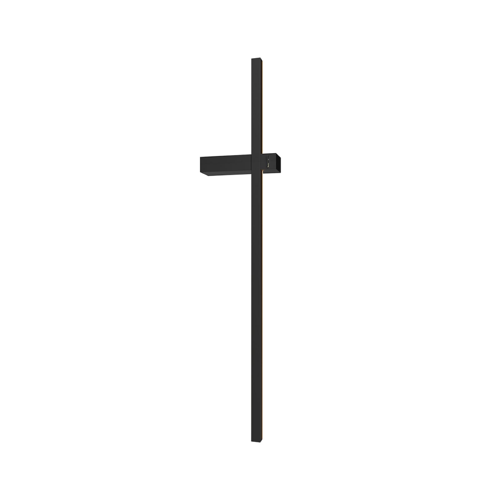 LED vegglampe Vision metall svart 60 cm varmhvit 8W forfra