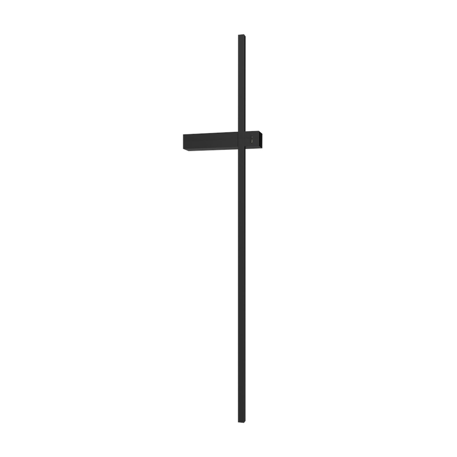 LED vegglampe Vision metall svart 90 cm varmhvit 12W detalj