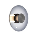 LED vegglampe Vitrum dimbar grå glass/aluminium forfra