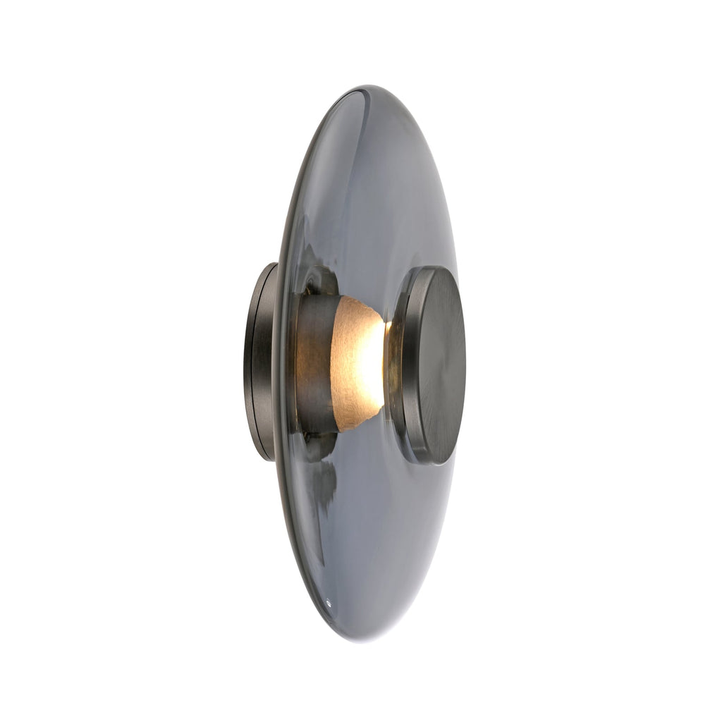 LED vegglampe Vitrum dimbar grå glass/aluminium detalj