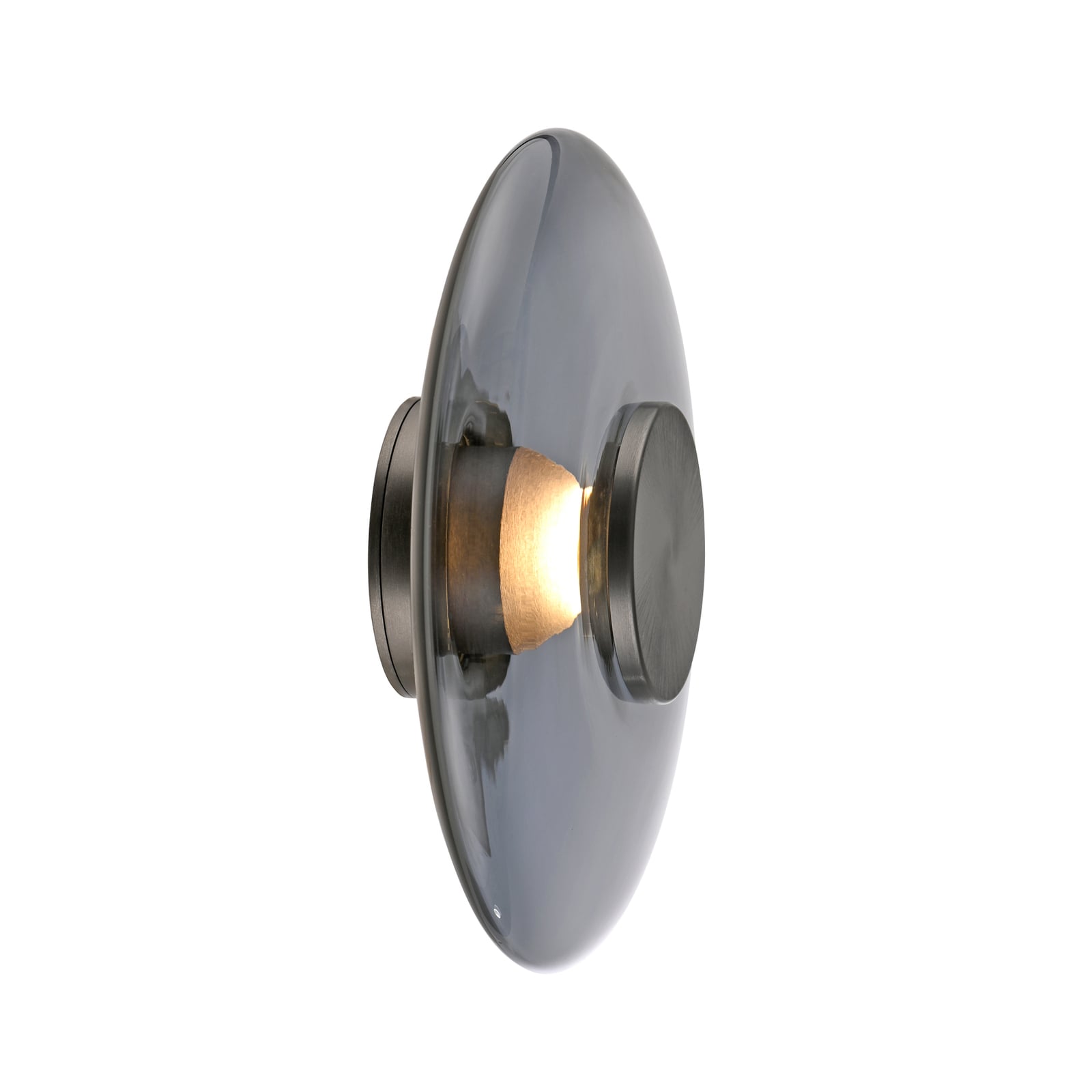 LED vegglampe Vitrum dimbar grå glass/aluminium detalj