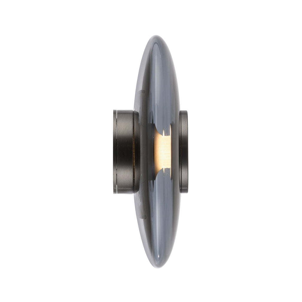 LED vegglampe Vitrum dimbar grå glass/aluminium montert