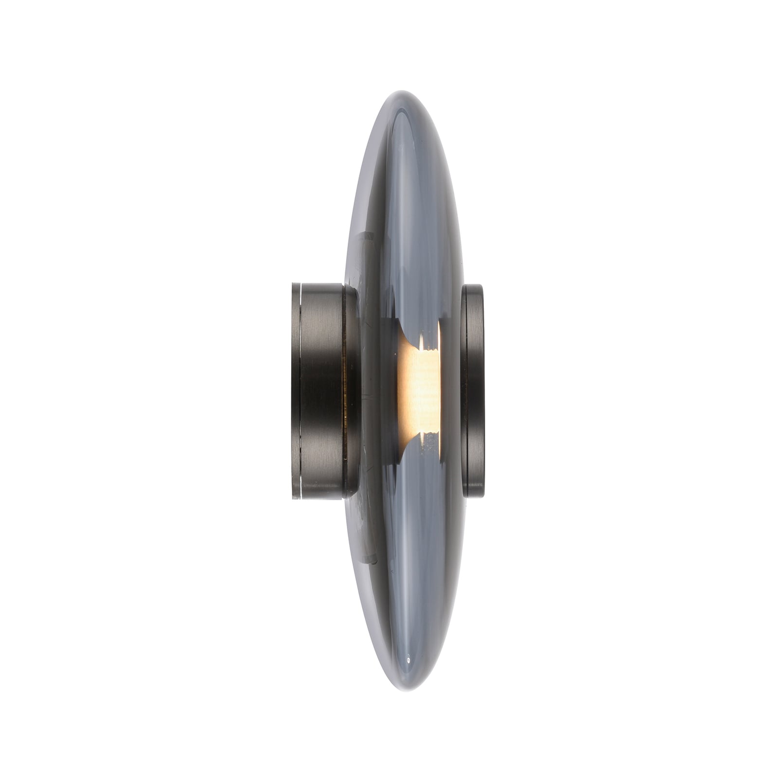 LED vegglampe Vitrum dimbar grå glass/aluminium montert