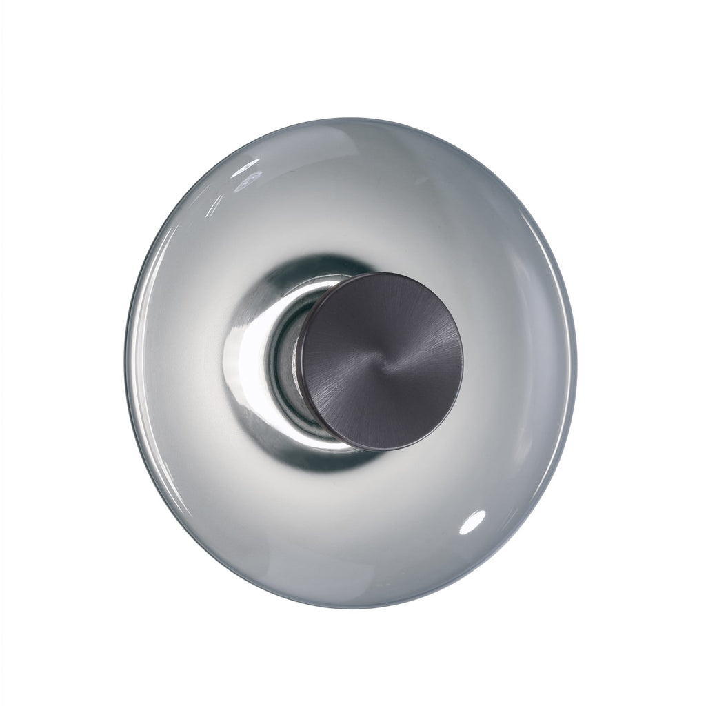 LED vegglampe Vitrum dimbar grå glass/aluminium side