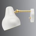 LED vegglampe VL38 dimbar hvit/messing 10W Louis Poulsen forfra