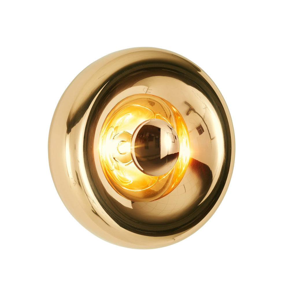 LED vegglampe Void Surface messing Ø30 cm dimbar bakside