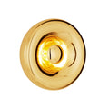 LED vegglampe Void Surface messing Ø30 cm dimbar front