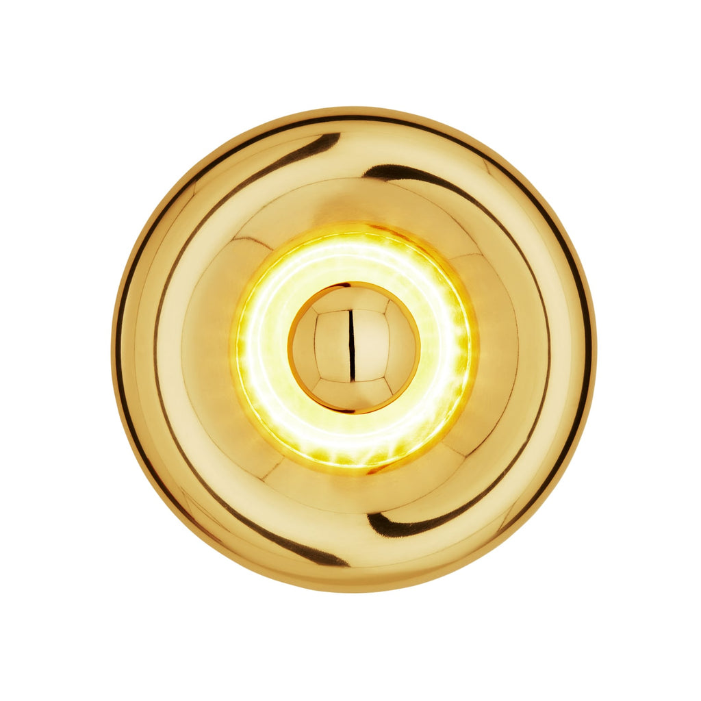 LED vegglampe Void Surface messing Ø30 cm dimbar montert