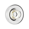 LED-vegglampe Void Surface rustfritt stål Ø30 cm dimbar forfra