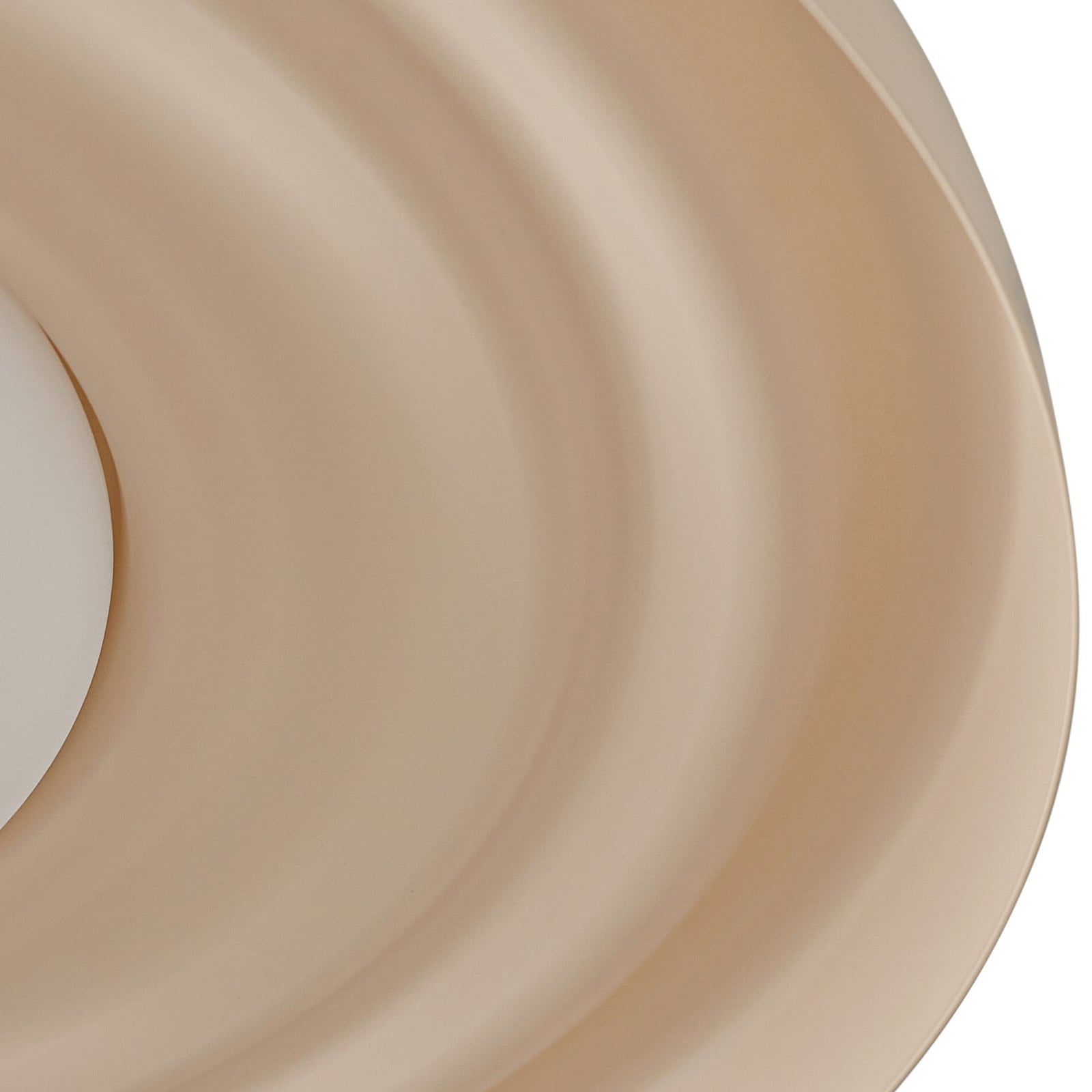 LED vegglampe Waves beige metall lyser i rom