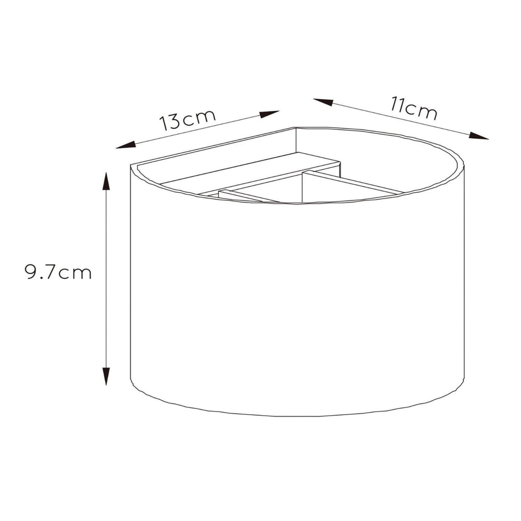LED vegglampe Xio sylinder dimbar hvit 13 cm nærbilde